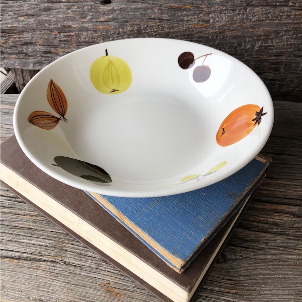 Vintage Harvest Bowl Swinnertons Nestor Vellum fall kitchenware 50s 60s design🍁